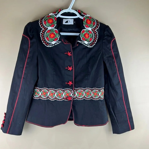 AX Armani Exchange Cotton Embroidered Blazer Jacket - Picture 3 of 11